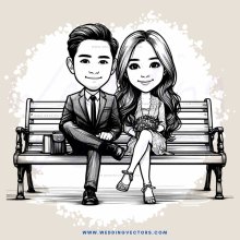 a man and woman sitting on a bench