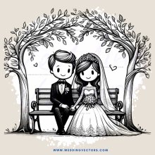couple on a bench under an arch