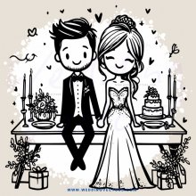 a couple's wedding day