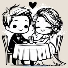 a couple at their wedding reception