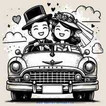 a wedding car chase