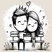 a couple sitting on a bench