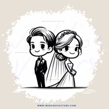 a couple standing together in black and white