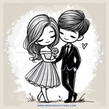 a boy and girl posing with flowers
