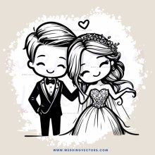 the bride and groom's picture
