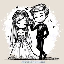 a bride and groom with their hands touching