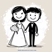 couple standing side by side with flowers and gifts
