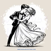 a man and woman dancing together
