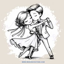 a man and woman dancing together