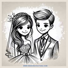 wedding couple smile at each other