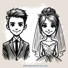 wedding portrait with smile and veil