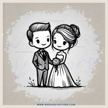 a wedding scene in black and white