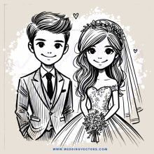 a happy couple getting married