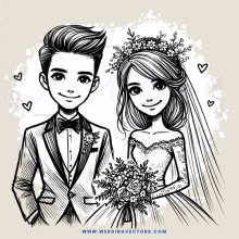 wedding cartoon