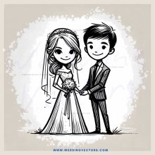 a bride and groom pose for their wedding photo