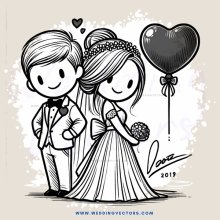 an engagement portrait with an air balloon