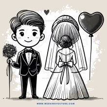groom and bride standing together
