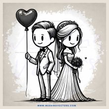 a couple on their wedding day