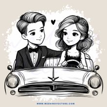 a couple driving together