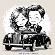 a couple on a car ride