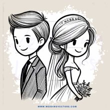 wedding couple in black and white