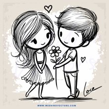 two people and flower