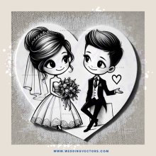 a love story drawn in heart shaped pieces