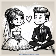 bride and groom sitting next to each other