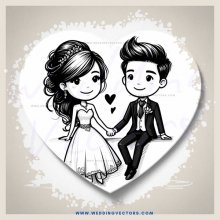 an illustrated couple in love