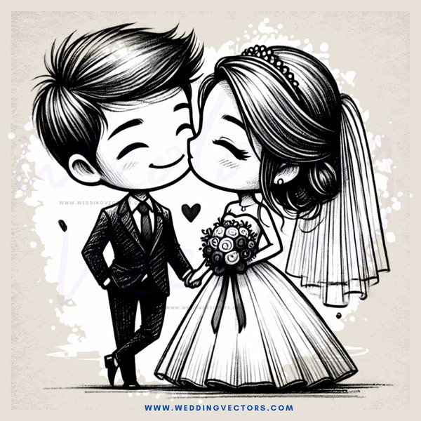 couple kissing each other at wedding