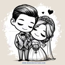 wedding couple posing for picture