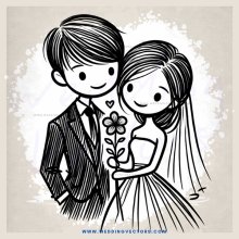 a couple holding hands and flowers