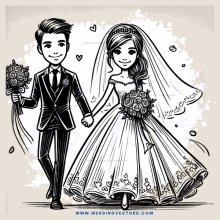 newlyweds at their wedding