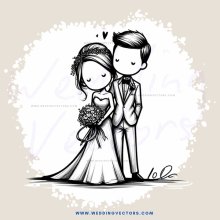 a wedding portrait in black and white