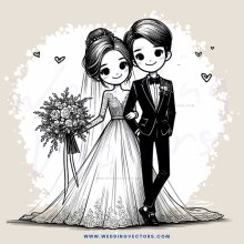 wedding couple posing for picture