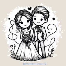 wedding bride and groom in heart shaped picture frame