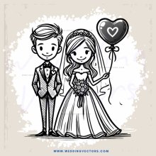 a couple on their wedding day
