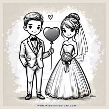 a bride and groom