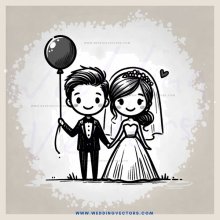 man and woman holding hands with ballon