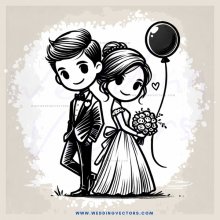 a couple's picture with a balloon