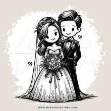 groom and bride standing together
