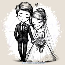 a bride and groom pose together for the camera