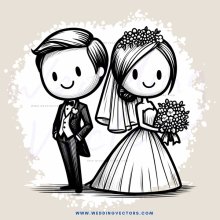 a couple on their wedding day