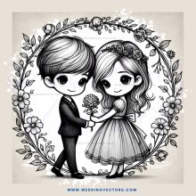 boy and girl wedding picture