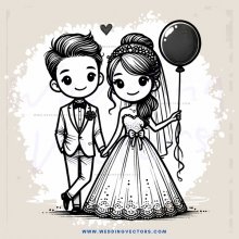 wedding guests and balloon
