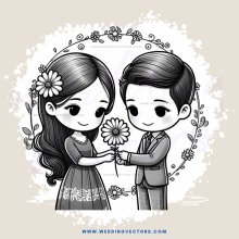 two people holding flowers and plants