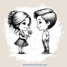 boy and girl standing next to each other