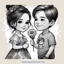two children, one in pink dress and other wearing tshirt