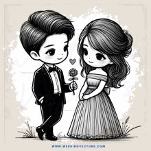 an illustrated love scene