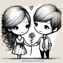 two children on valentine's day